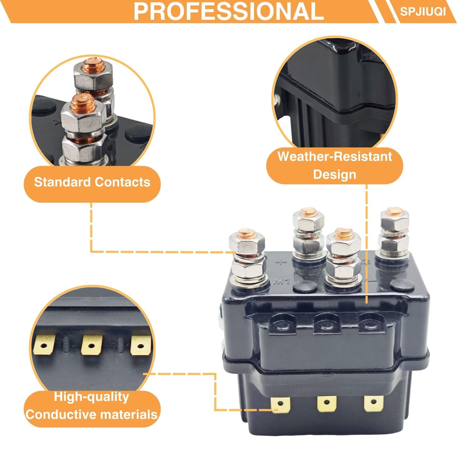 Relé solenoide de cabrestante de 12 V 500 A, controlador resistente, contactor de marcha atrás de 8000 a 12000 libras para ATV, SUV, 4WD, SUV, camiones, motores esparcidores compatibles con