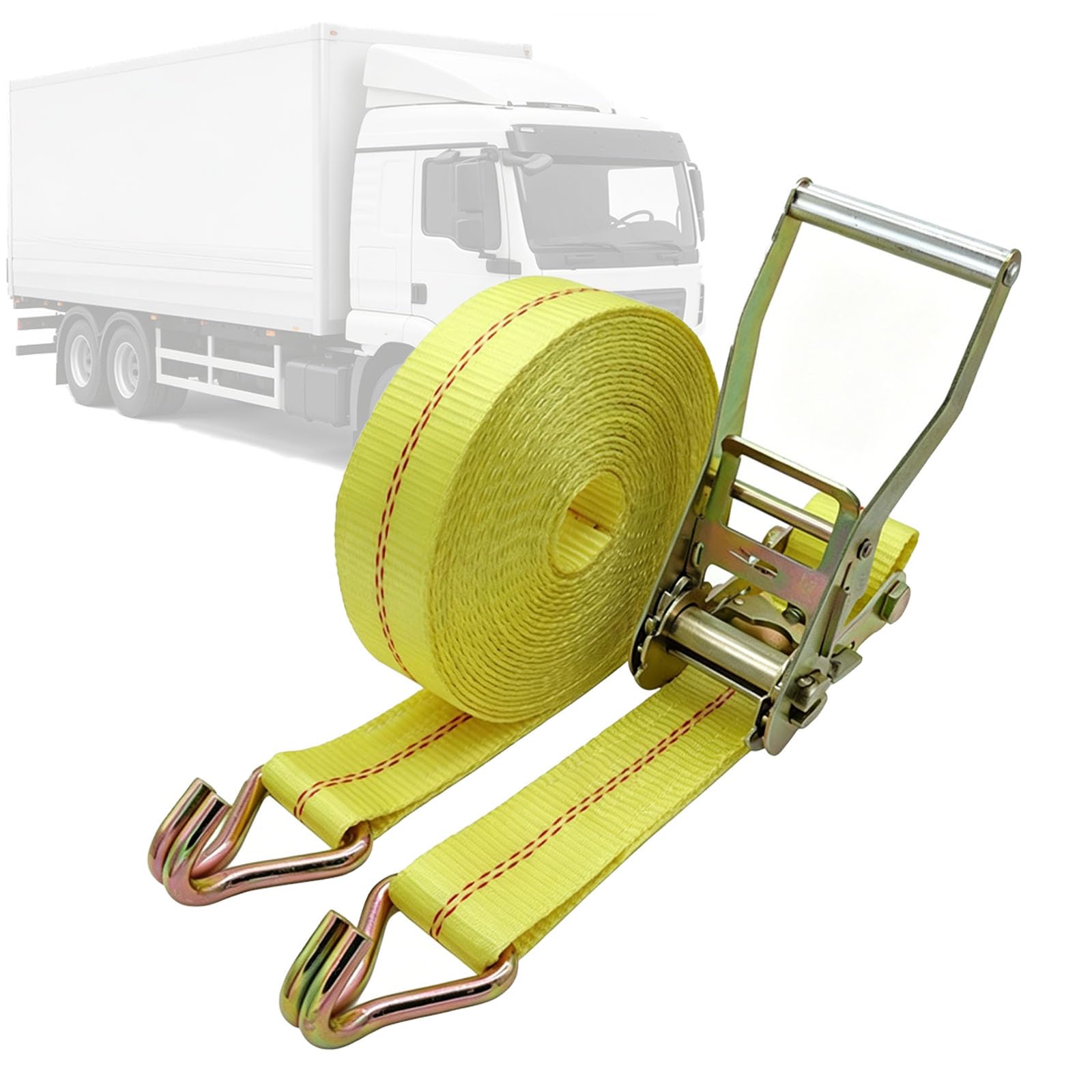 25M x 5CM Spanngurte mit Ratsche und Haken, Ratschengurte mit Haken 5000kg, Zurrgurte Ladungssicherung Abschließbarer Zurrgurt Spanngurt Befestigungsgurt Abschleppseil für Auto Motorrad LKW