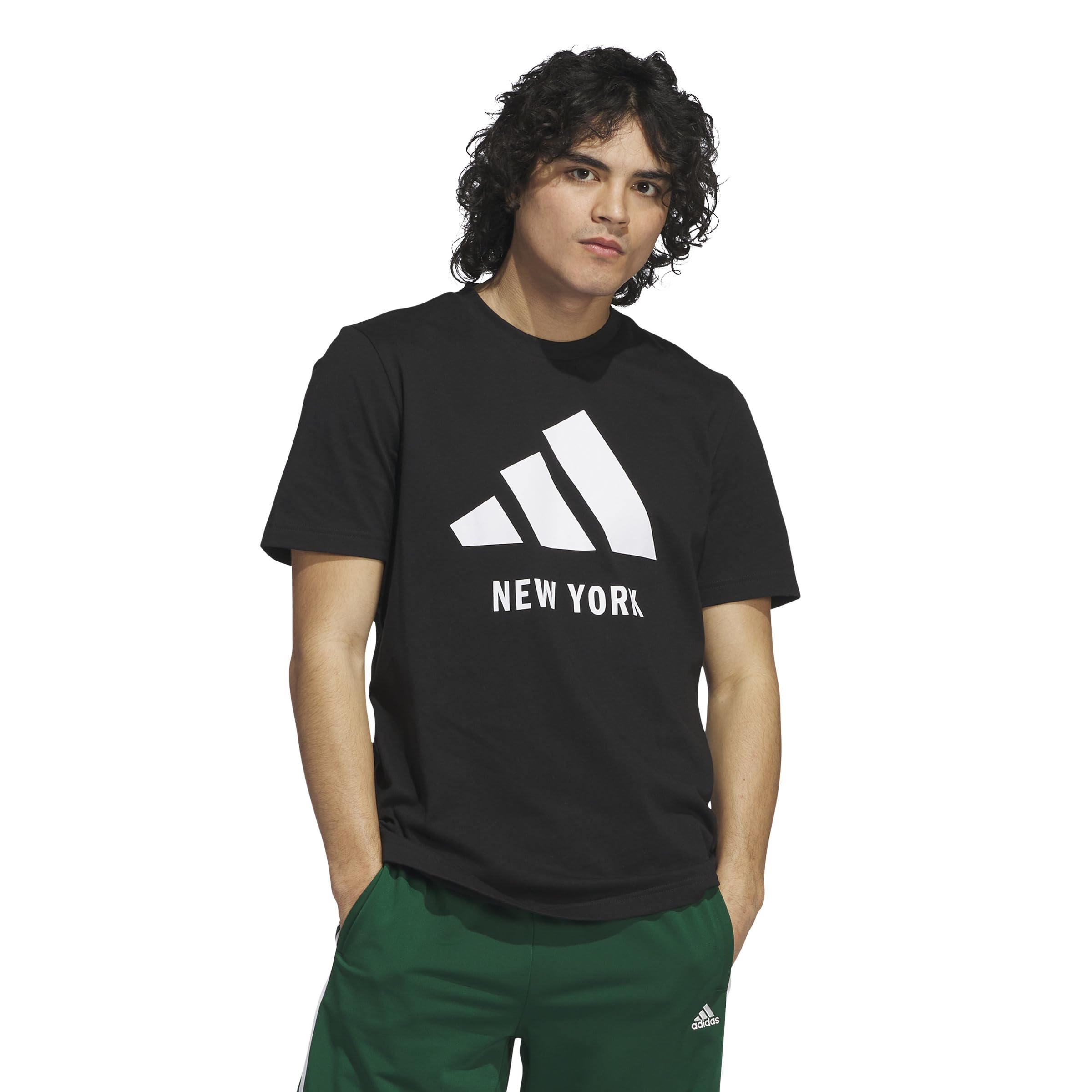 Mens NAM Key City Graphic Crew Neck Short Sleeve Casual Tops Casual - Black