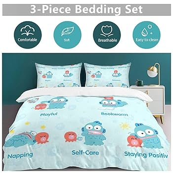 Amazon｜ハンギョドン ベッド3点セット 布団カバー シングル 3点