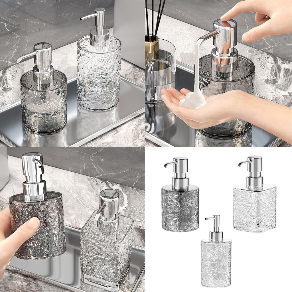 Compact Liquid Soap Foaming Press Dispenser Empty Bottle for Travel and Gym Use