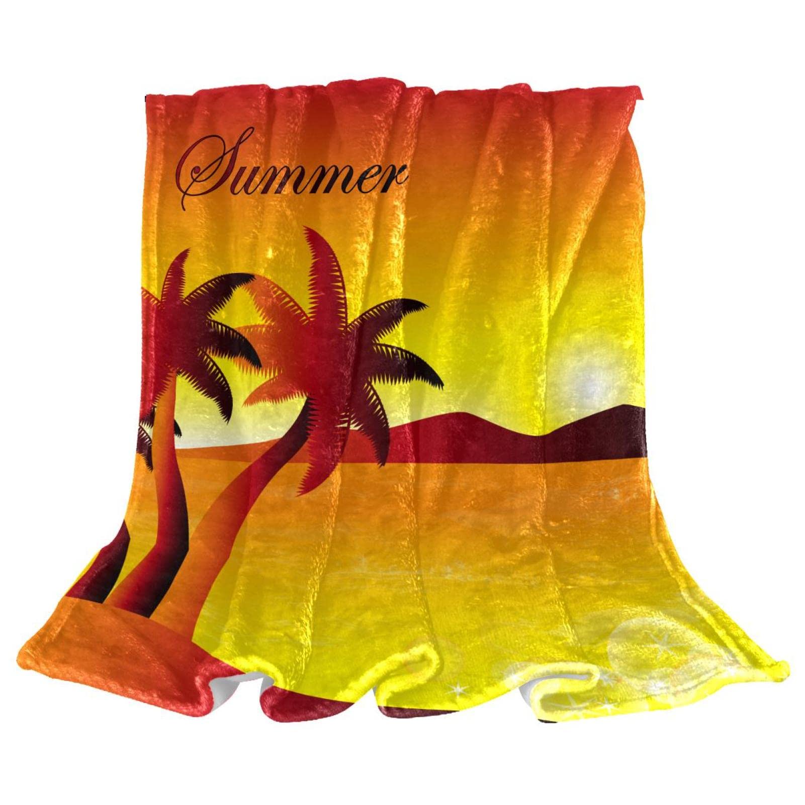 Couverture polaire de literie été canapé chambre décorative coucher de soleil