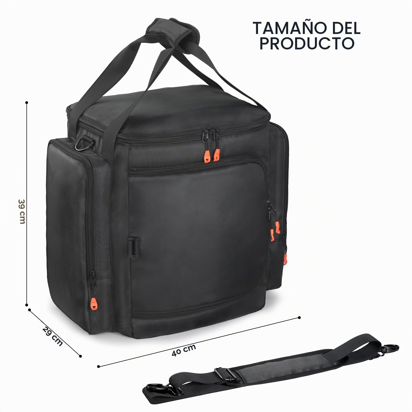 Bolsa de viaje para altavoz compatible con JBL Partybox Encore Essential/Essential 2, funda de transporte con bolsillos laterales para altavoz portátil y accesorios