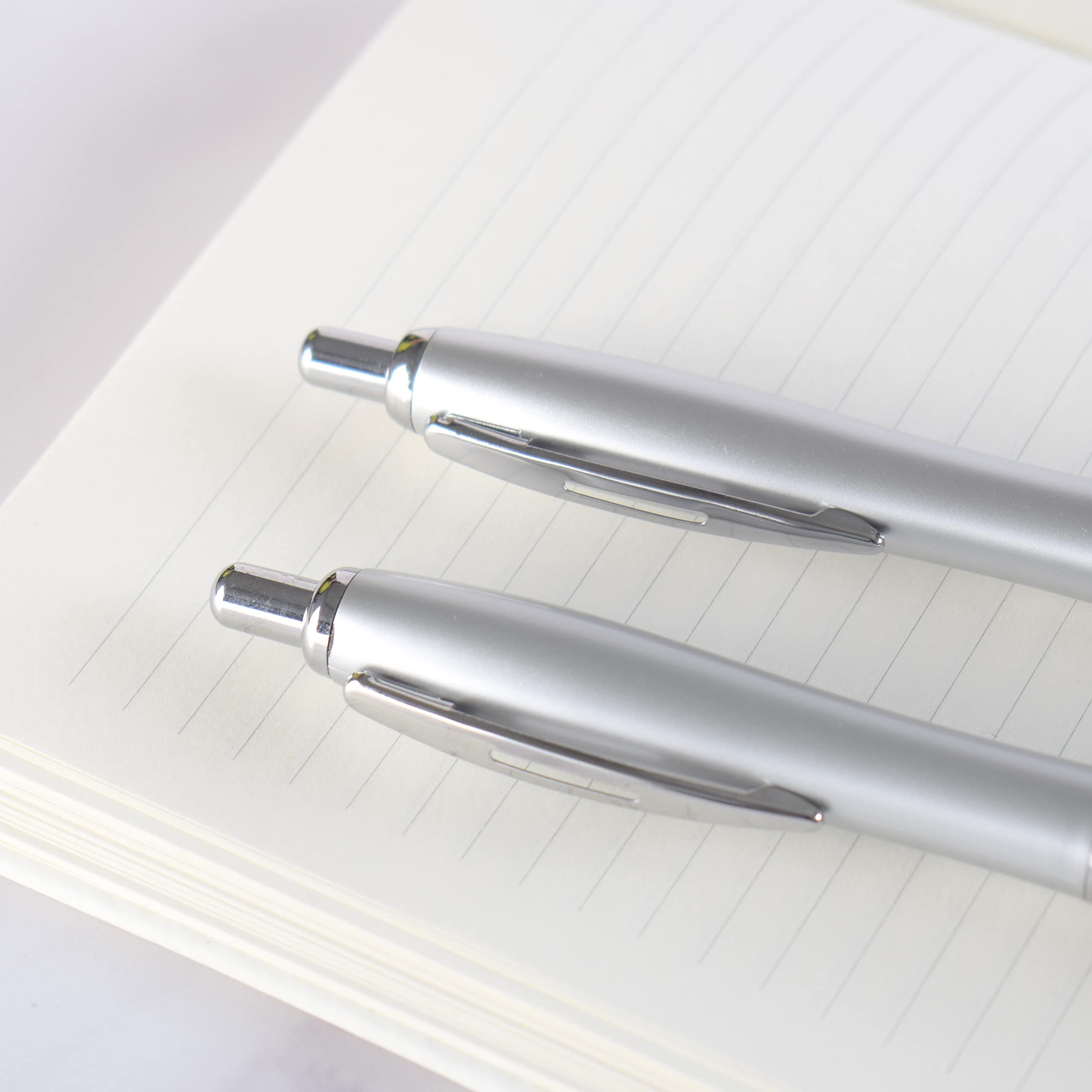 stika.co Contour Argent Silver Black - Matita e penna meccanica: fai una dichiarazione con stile e comfort (set da 40, solo matita)