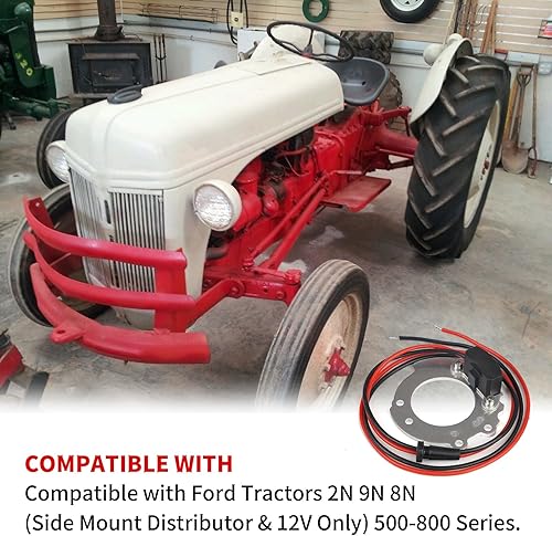 Miniatura 2 de Dexonu Kit de conversión de encendido compatible con Ford Tractores de 4 cilindros 2N 9N 8N 500-900 Series V4 12v Kit de conversión de módulo de