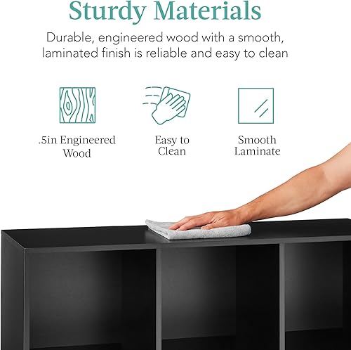 Miniatura 37 de Best Choice Products - Organizador de almacenamiento de 6 cubos, apertura de 13.5 pulgadas, estantería, estante de exhibición, personalizable con 3