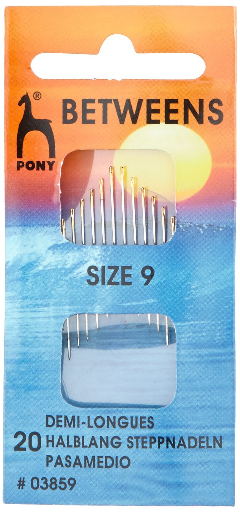 Pony Gold Eye Sewing Needles: Betweens Size 9, Multi-Colour, 9
