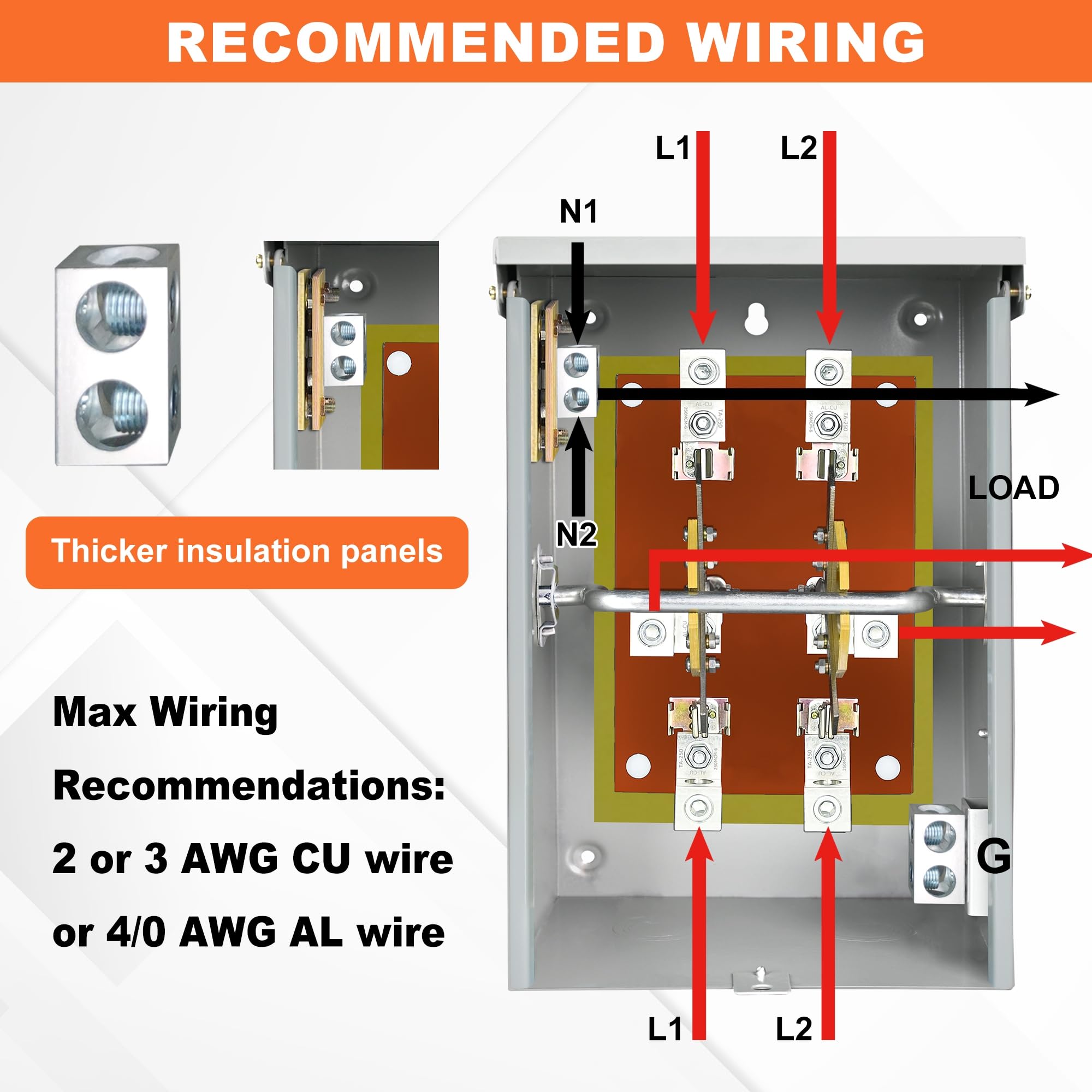 200 Amp Generator Transfer Switch Manual Transfer Switch 120/240