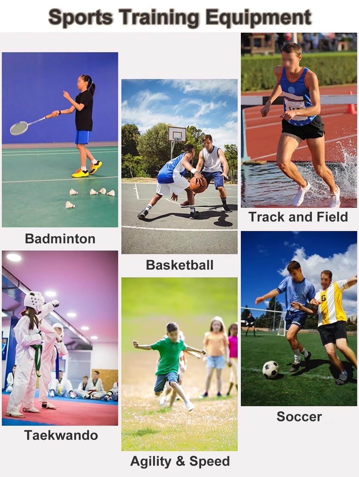 Juego de Vallas de Agilidad - Paquete de 5 Unidades de Equipo de Entrenamiento de plástico para niños y Principiantes, Kit de Entrenamiento Duradero para Velocidad, Salto y coordinación para