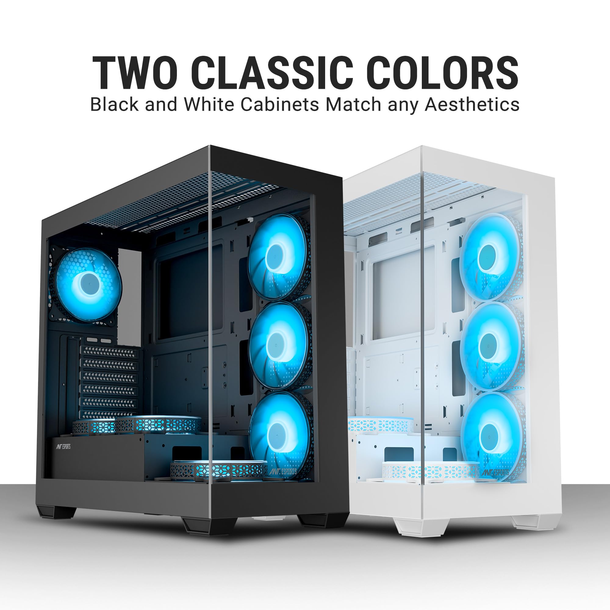 Ant Esports Crystal X7 Gaming Case - Black -14 Ant Esports Crystal X7 Gaming Case - Black -14