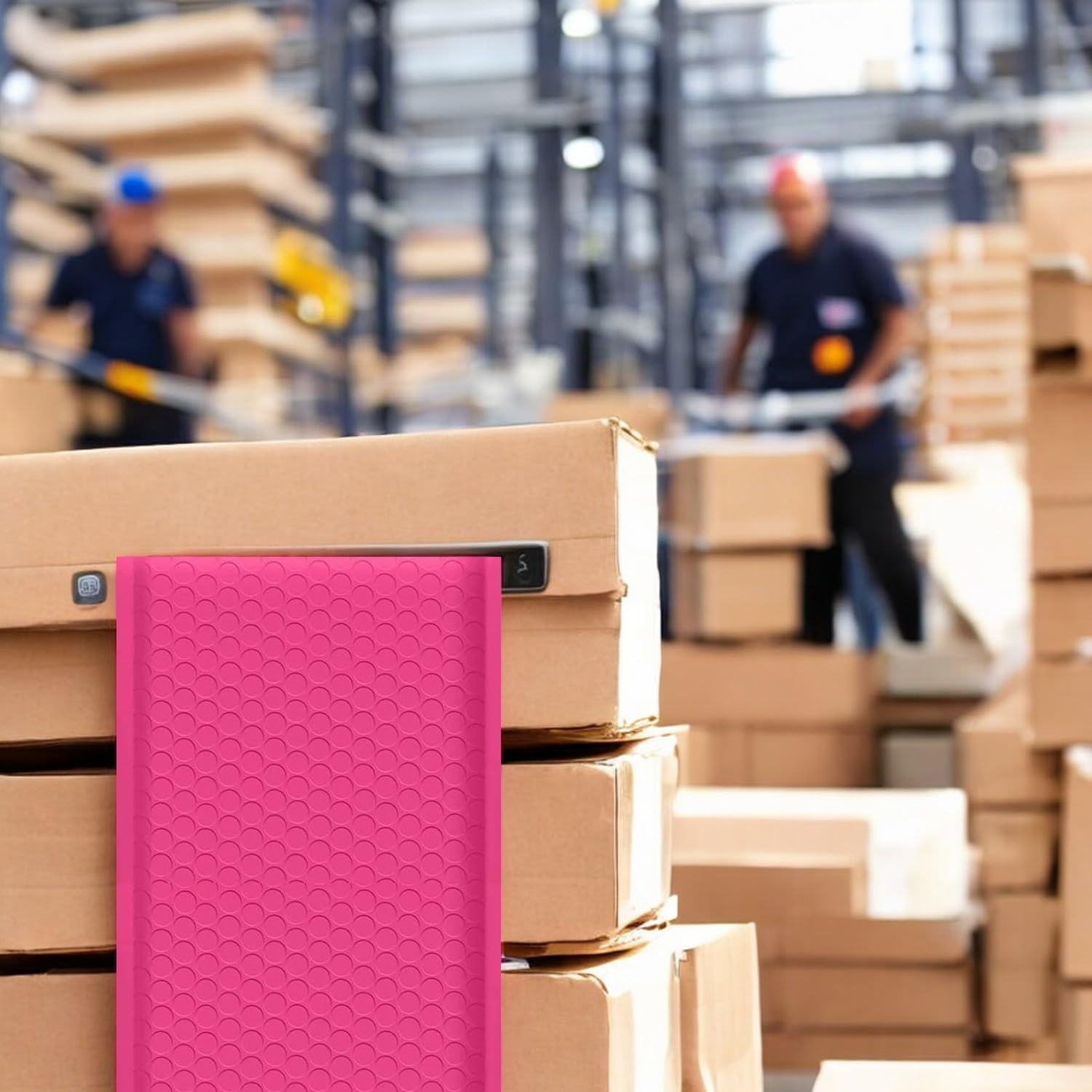 iMBAPrice Paquete de 100 sobres acolchados de burbujas de polietileno autosellantes de color rosa intenso #2 (8.5 x 12 pulgadas) (100 bolsas en total)