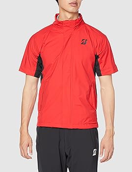 Amazon | [ブリヂストンゴルフ] レインコート メンズ レッド S