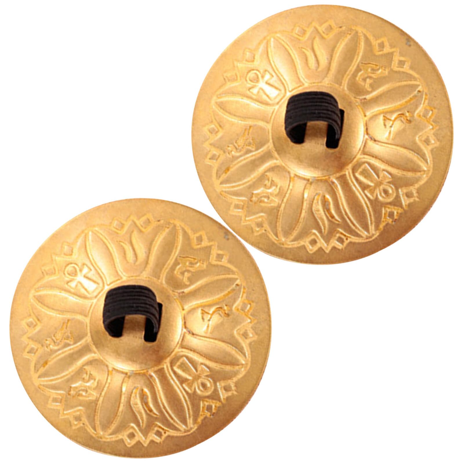 1 par de puntas de dedo de cobre con cordón elástico, pequeños cuencos para danza del vientre y actuaciones escénicas, bordes lisos, instrumento de percusión portátil