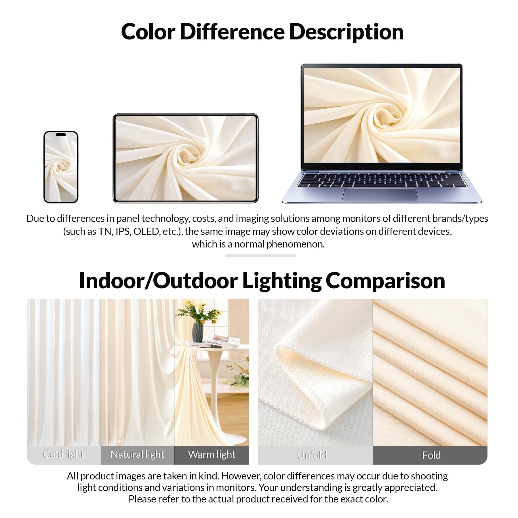 10x10 Champagne Backdrop Curtain for Parties Wedding Baby Shower Wrinkle Free Photo Curtains Backdrop Drapes Fabric Decoration for Bridal Shower 5ft x 10ft,2 Panels — view 6