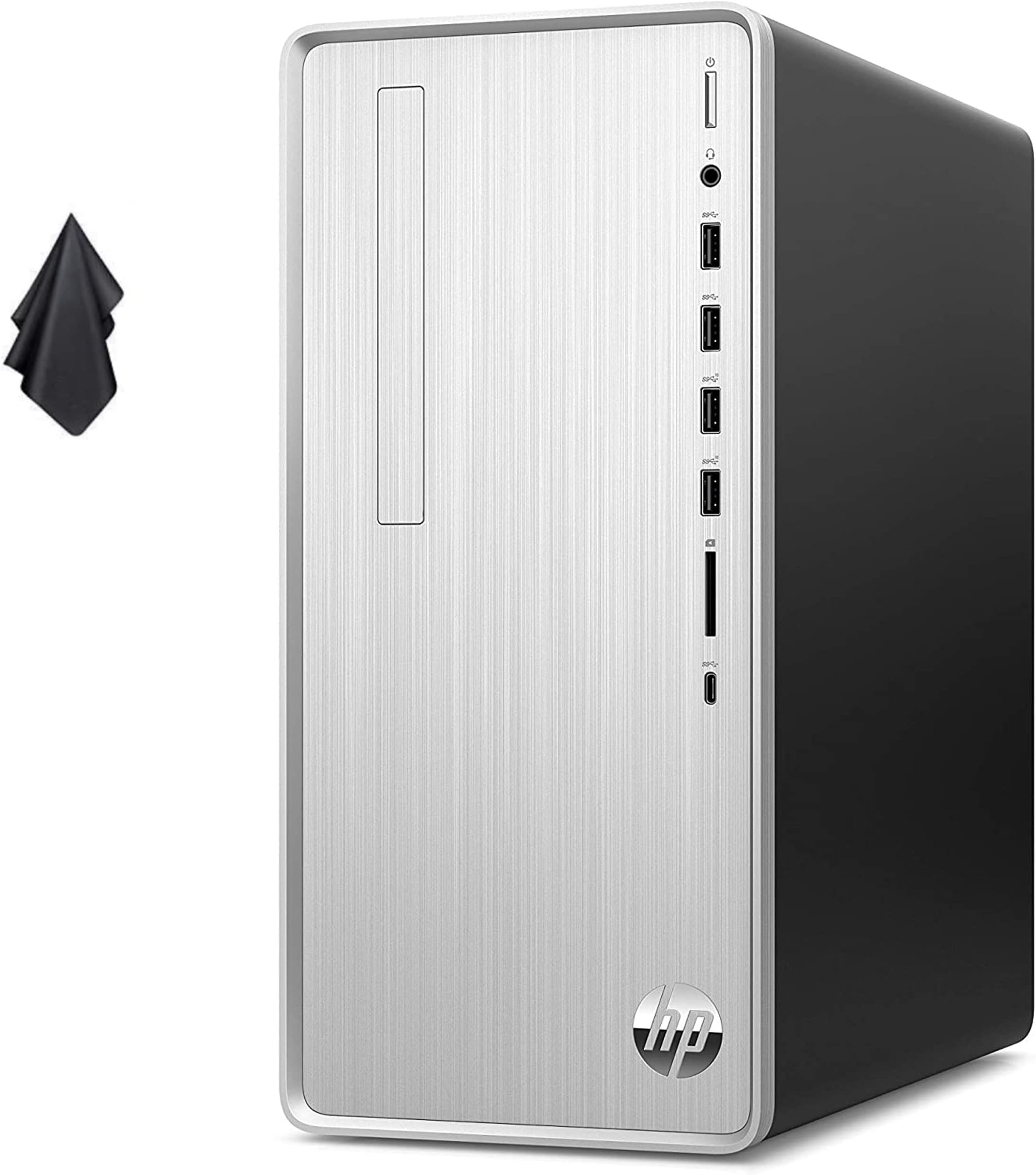 HP 2022 Pavilion TP01 Desktop Computer, AMD Ryzen 3-5300G (Beats Core i5-10400), AMD Radeon, 9 USB Ports, Wireless-AC, Bluetooth, HDMI, Windows 11 Home (16GB RAM | 1TB PCIe SSD)