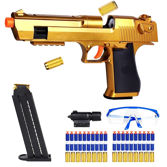 Buy Toy Gun with Jump Ejecting Mag, Soft Bullets & Suction Soft Bullet