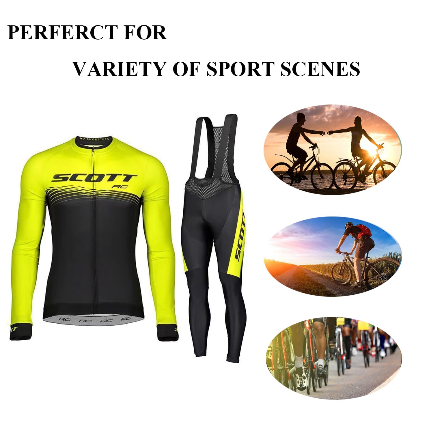 Ropa Ciclismo Hombre Invierno Completo Ropa Ciclismo Bicicleta Polar Maillot Traje De Bicicleta +Pantalones Acolchados Con 15D Gel Pad Transpirable Deportivo…