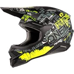 Casco Trail Silencioso ONEAL | Casco de Motocross | Motocicleta MX Enduro | Carcasa de ABS, Cumple con la Norma de Seguridad ECE 22.05, respiraderos para una óptima ventilación y refrigeración | Casco 3SRS Ride | Adultos