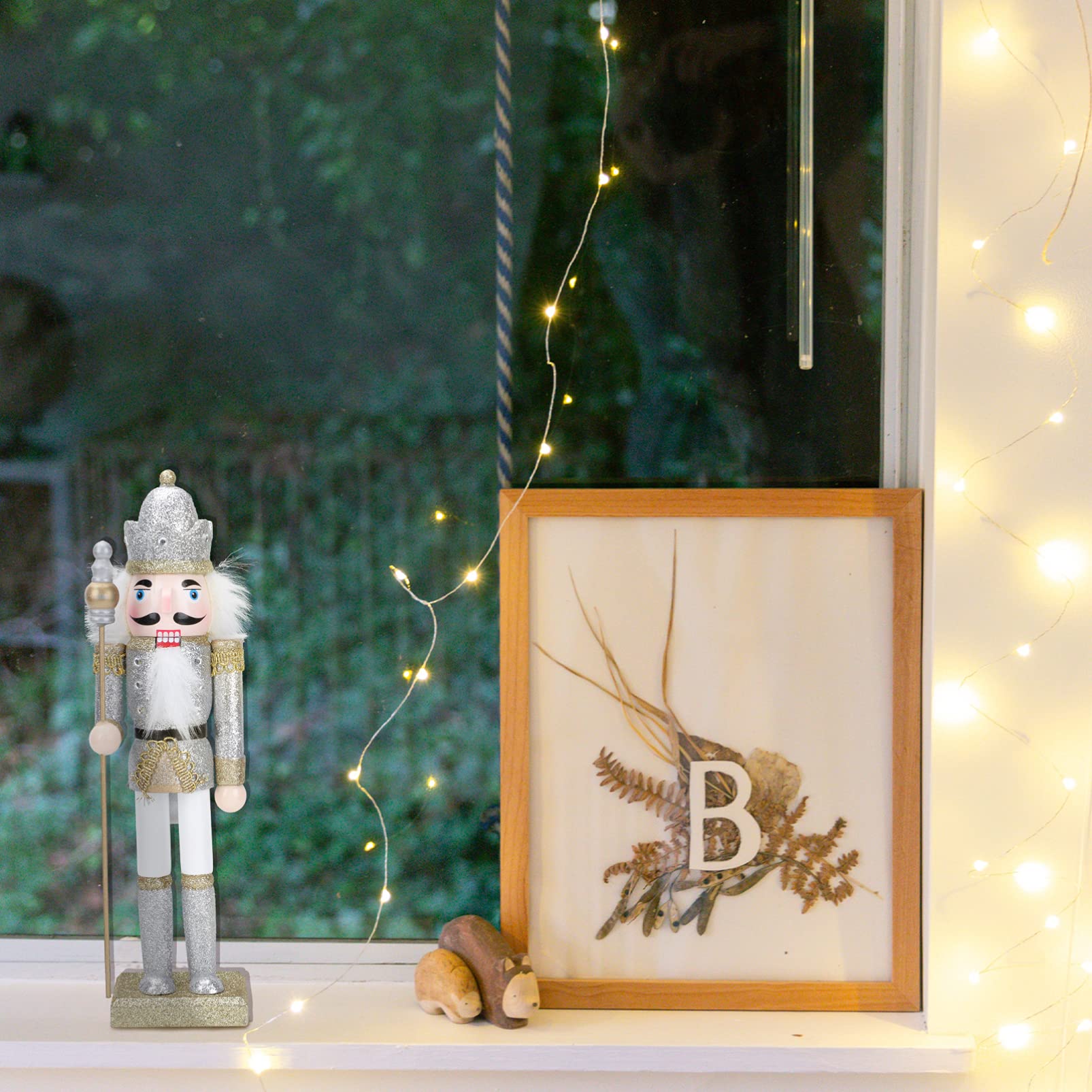 ifundom Casse- Noisette Soldat De Noël Figure Casse- Noisette en Bois Figure Casse- Noisette Soldat pour La Fête De Noël en Plein Air Décoration ()