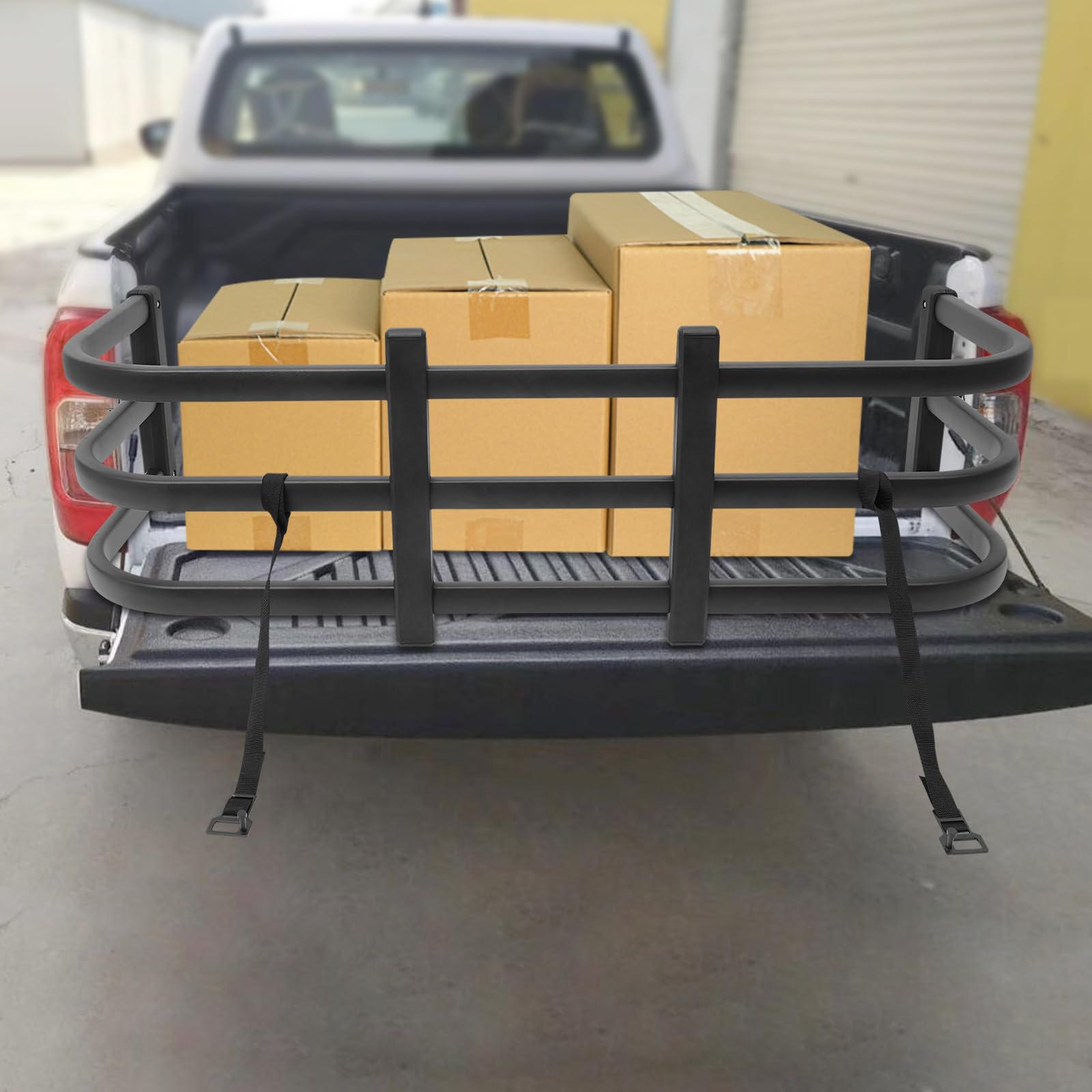 Przedłużenie powierzchni ładunkowej Pickup, 122-155 cm, regulowany ekspander, obracany o 180° rozdzielacz powierzchni ładunkowej z aluminium, przedłużenie przestrzeni ładunkowej do małych i średnich
