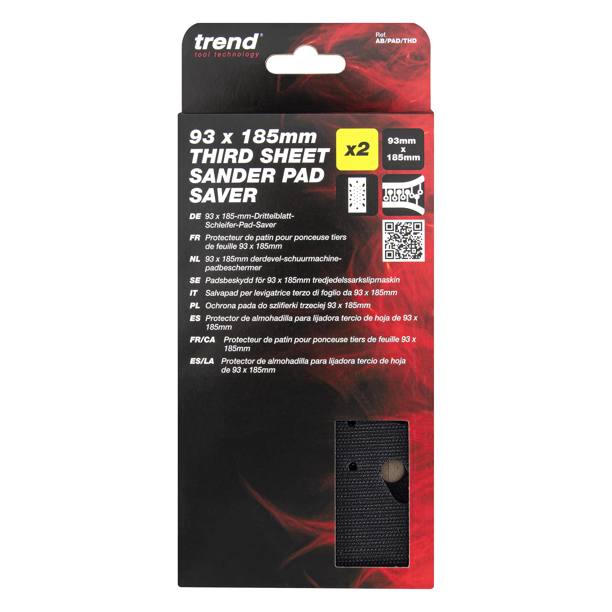 Trend 93 x 185 mm Third Sheet Pad Saver, 2 Pack, Hook and Loop Interface for Heat Protection and Longer Pad Use AB/PAD/THD - Image 4