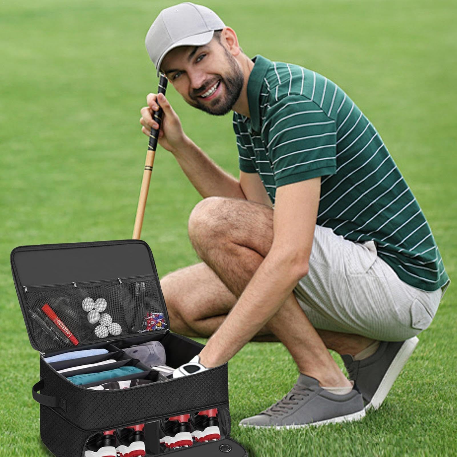 Bolsa de Golf para Coche, Amplio Almacenamiento para Accesorios de Golf y