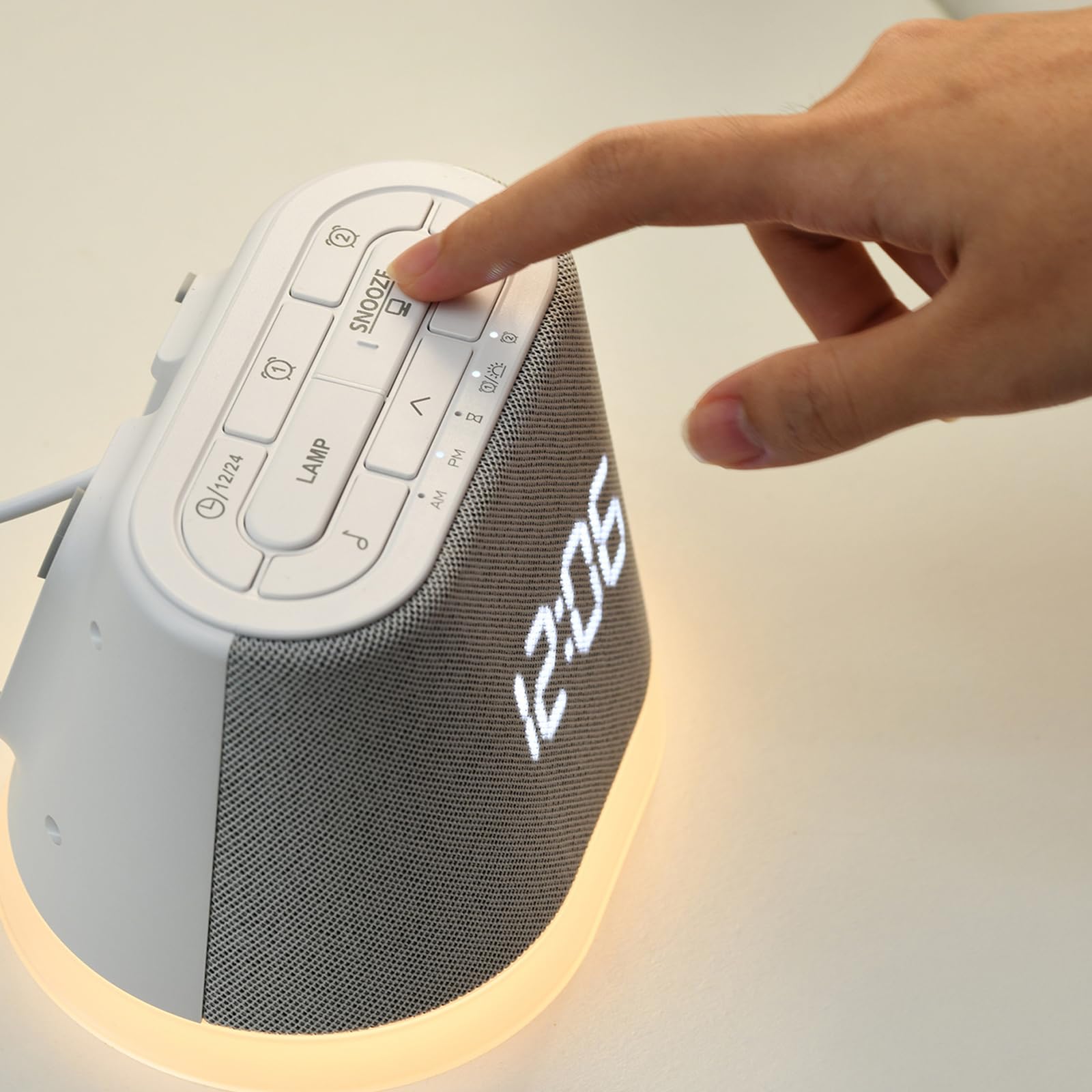 Lámpara de noche compacta de ABS con ruido y luz para luz de ruido para los ojos