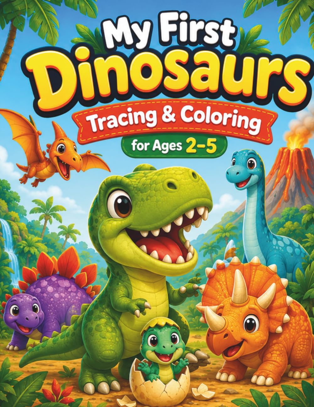My First Dinosaurs: Tracing & Coloring for Ages 2–5 (My Dinosaur Adventures)