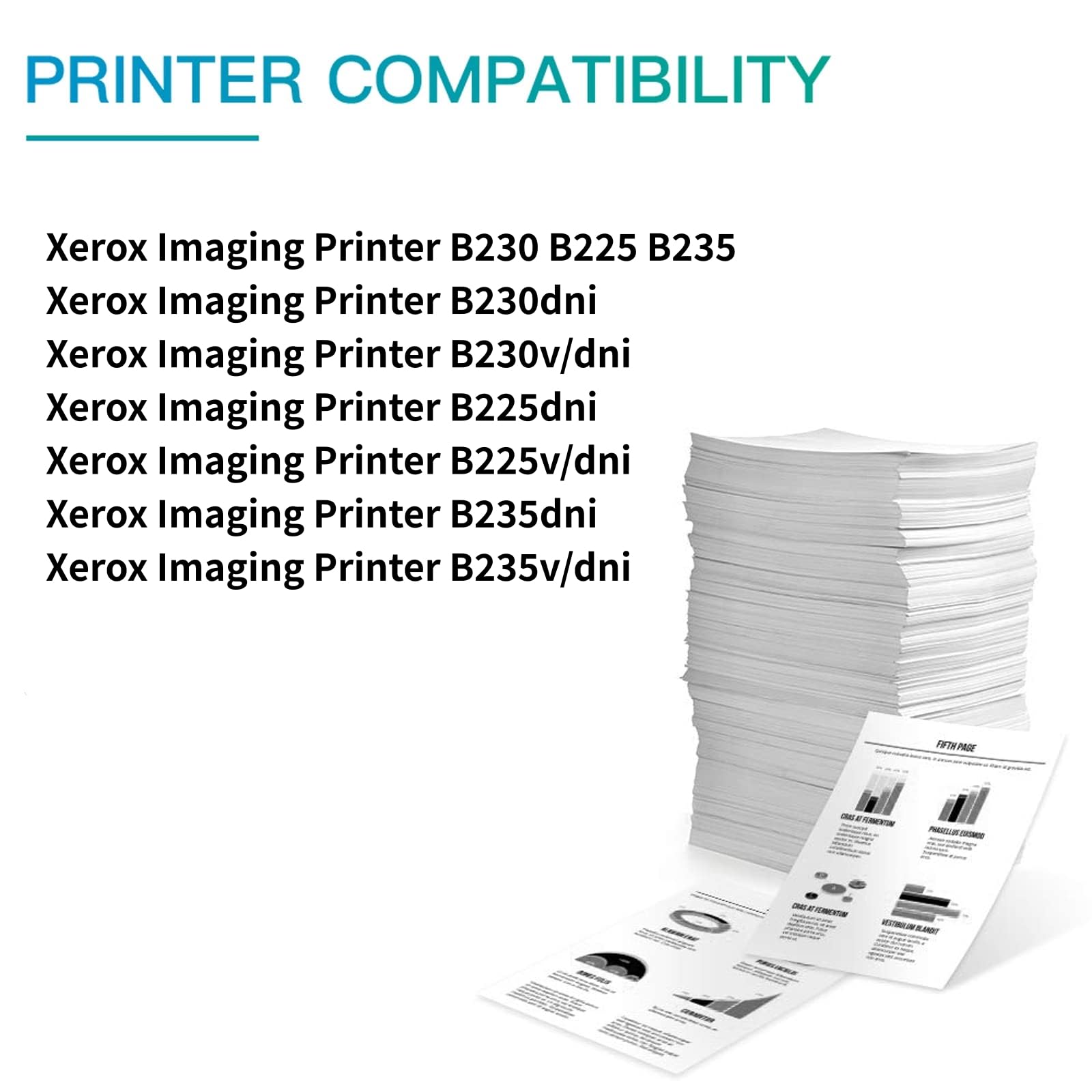 BeOne Compatibile per Xerox B230 B225 B235 013R00691 Unità Tamburo di Imaging Compatibile per Stampante Xerox Imaging B225 B225dni B230 B230dni B235 B235dni (1 Nero)