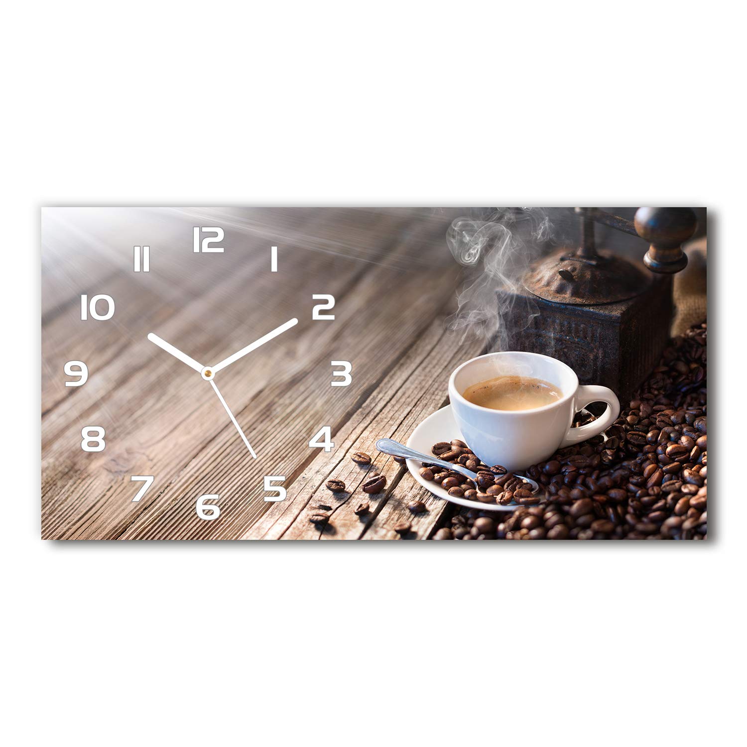 Horloge en Verre 60x30cm Silencieuse Tulup sur Pied Salon Café Matinal