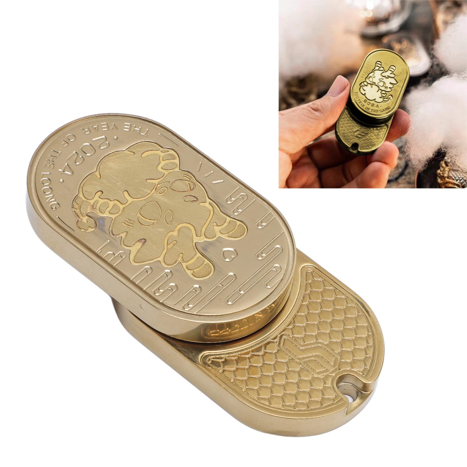 Giocattolo con Cursore a Punta di Drago, Giocattolo Portatile in Metallo, per Alleviare Lo Stress in Movimento, in Acciaio Inossidabile 30x10x50mm (#2)