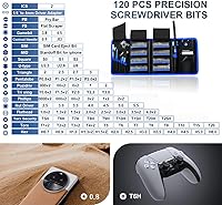 Vista 2 de 142 IN 1 Professional Computer Repair Tool Kit, Precision Screwdriver Set with 120 Bits Magnetic Repair Tool Kit for iPhone, MacBook, Computer