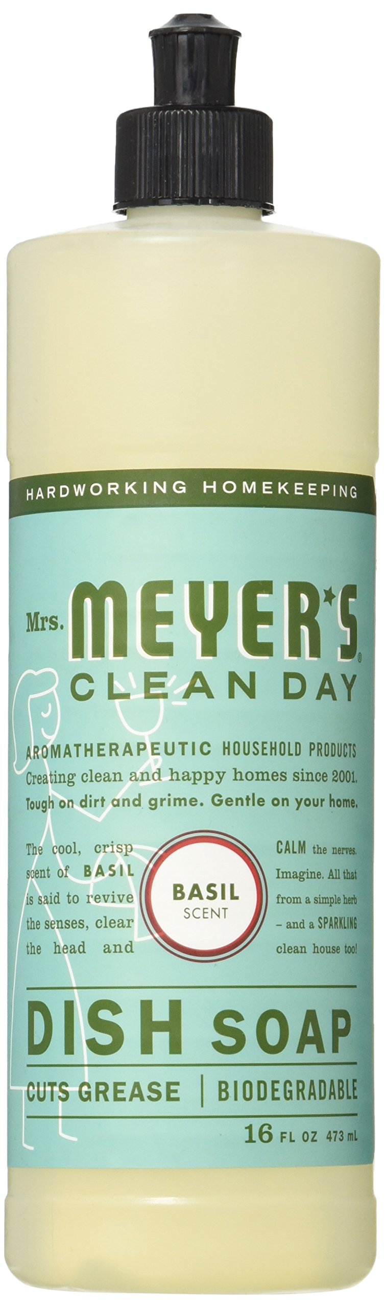 Mrs Meyers Clean Day Liquid Dish Soap Basil 16 Fl Oz Pack of 1