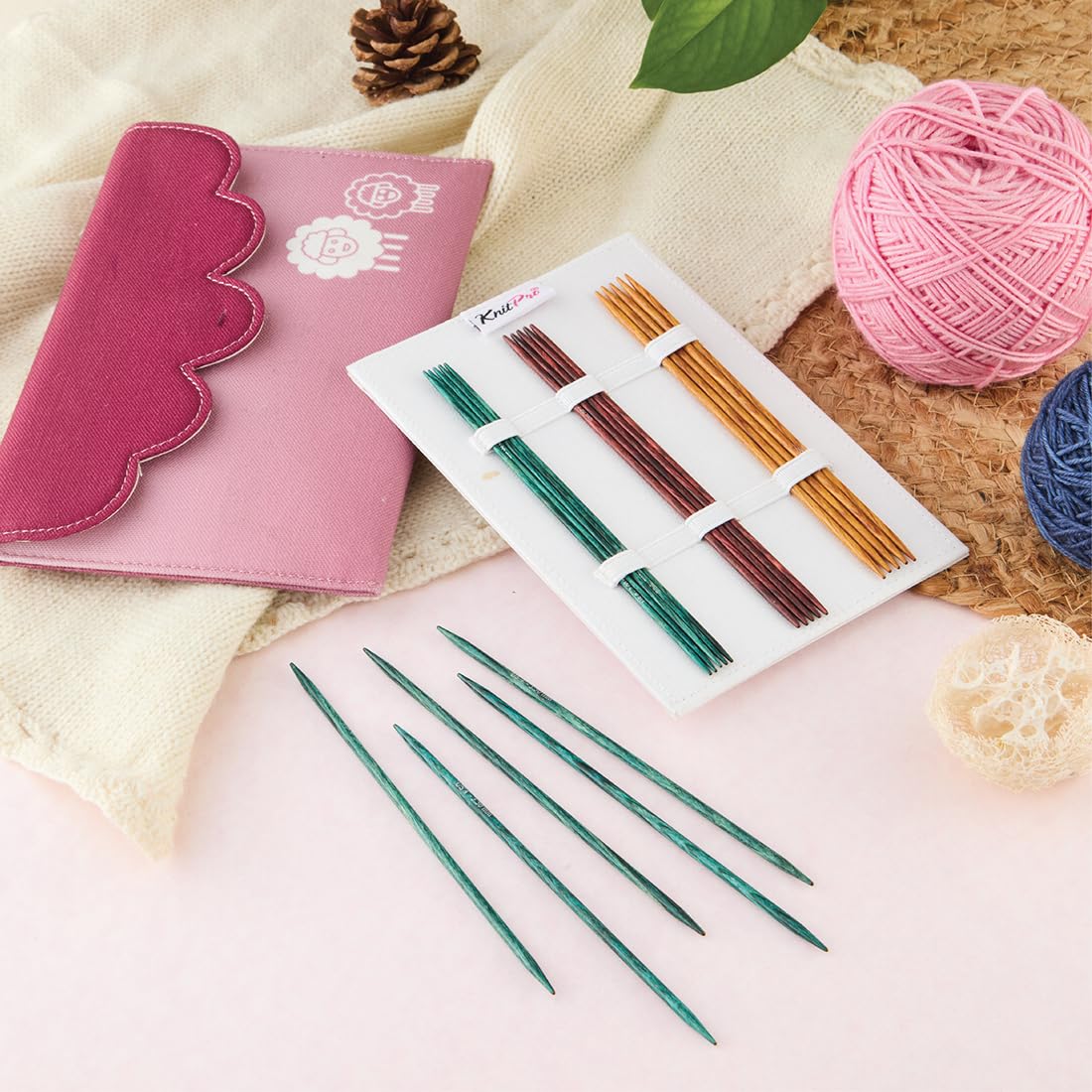 Agujas de doble punta KnitPro Dreamz de 15 cm, kit de inicio, 1 unidad