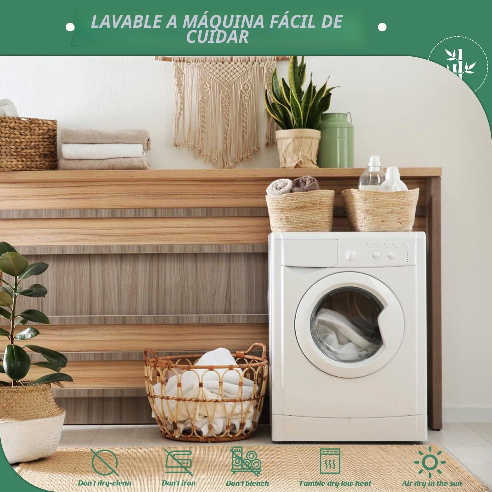 GRT sobrecolchón 150x200x6 cm, con Superficie de Fibra de bambú y Relleno Alternativo de Copos 3D. Este Topper es Transpirable, Ultra Suave y silencioso