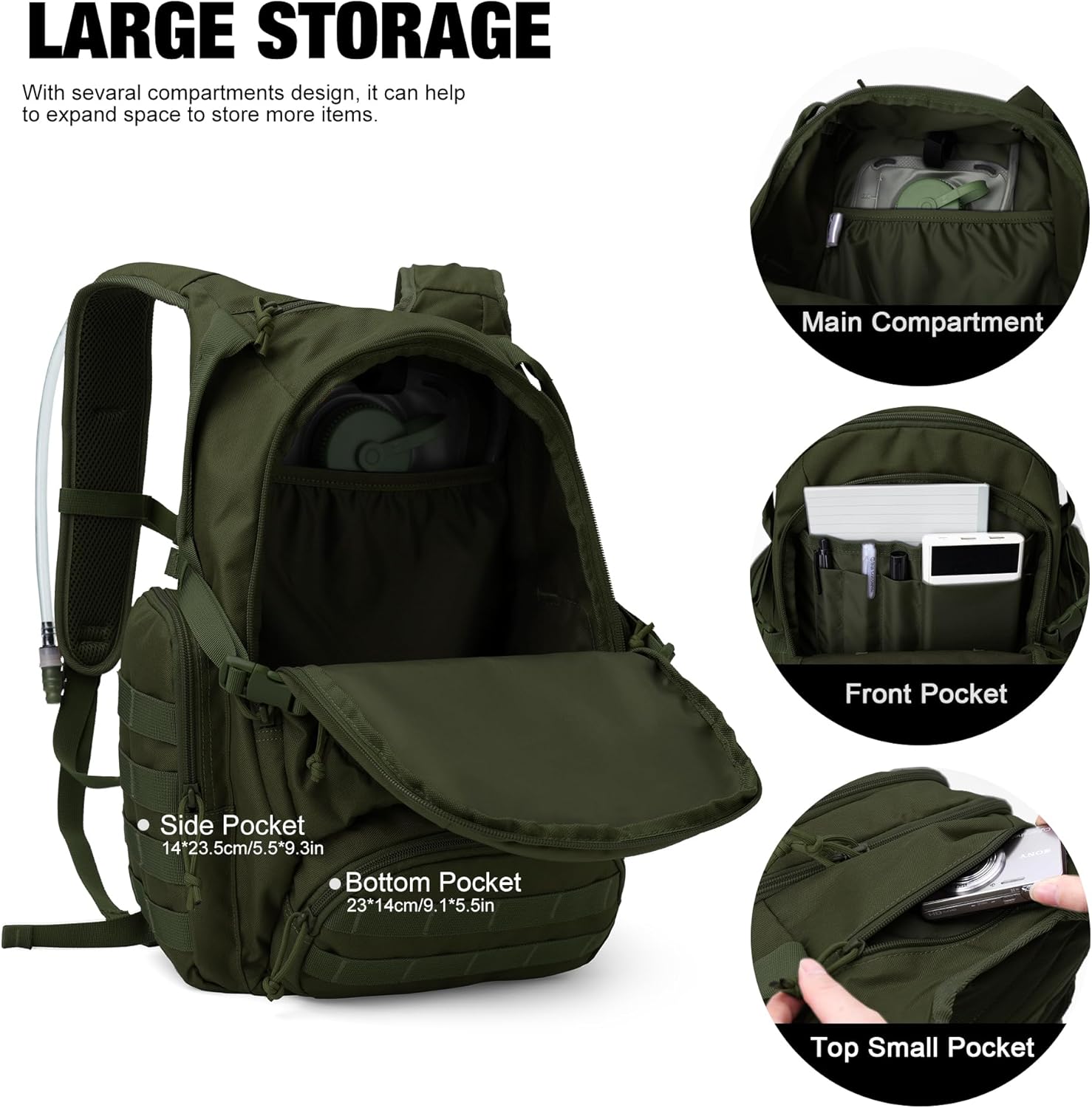 Mardingtop 25L Tactical Backpacks Molle Hiking daypacks for Camping Hiking Military Traveling Motorcycle