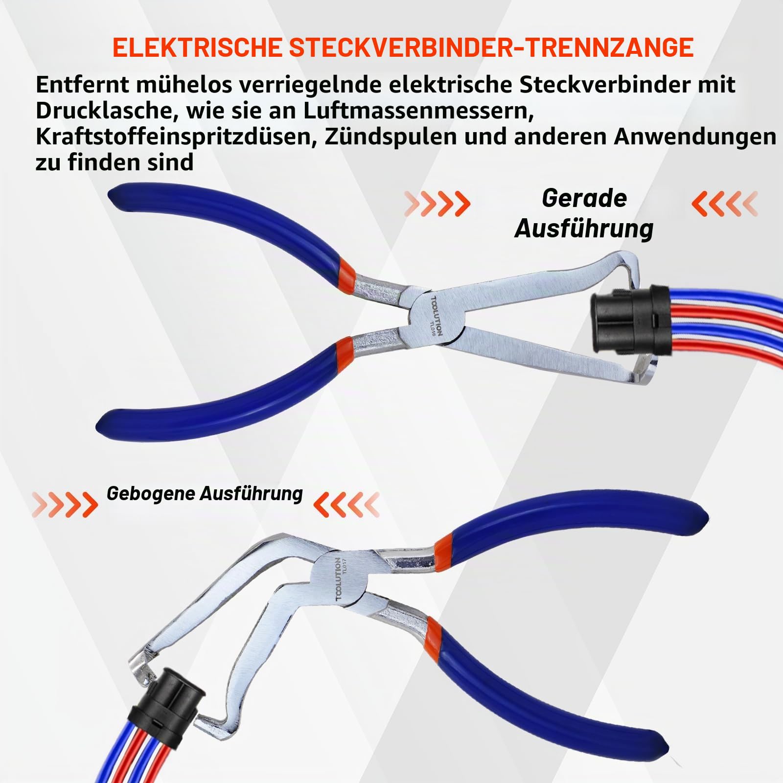8‑teiliges Zangenset – Schlauchschellen, Kraftstoff‑, Elektro‑Trenn‑ und Sicherungsring‑Zangen Sicherungsringzangen