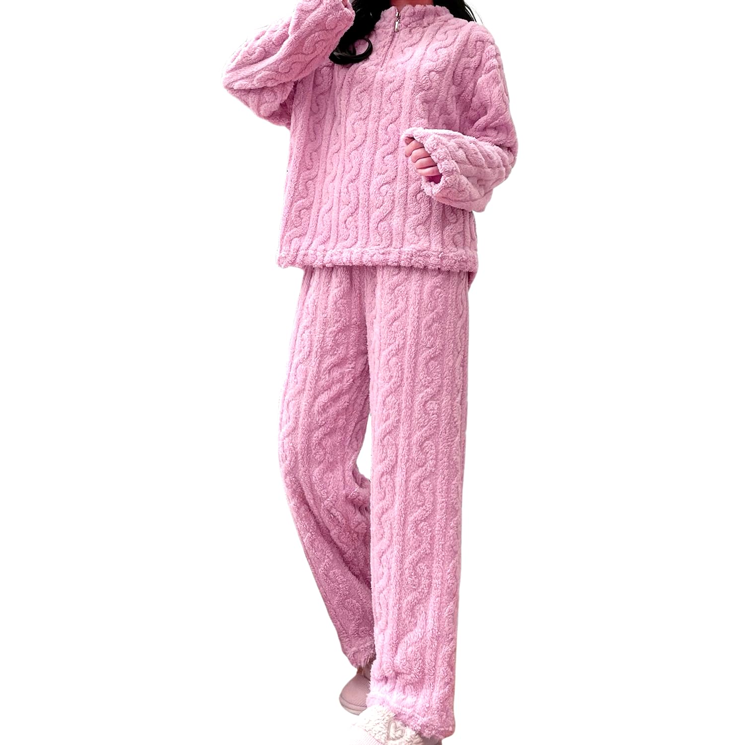 Woolen Winter Night Suits for Women Latest Woollen Tops & Pyjama Night Dresses for Women Pack of 1.-image-32