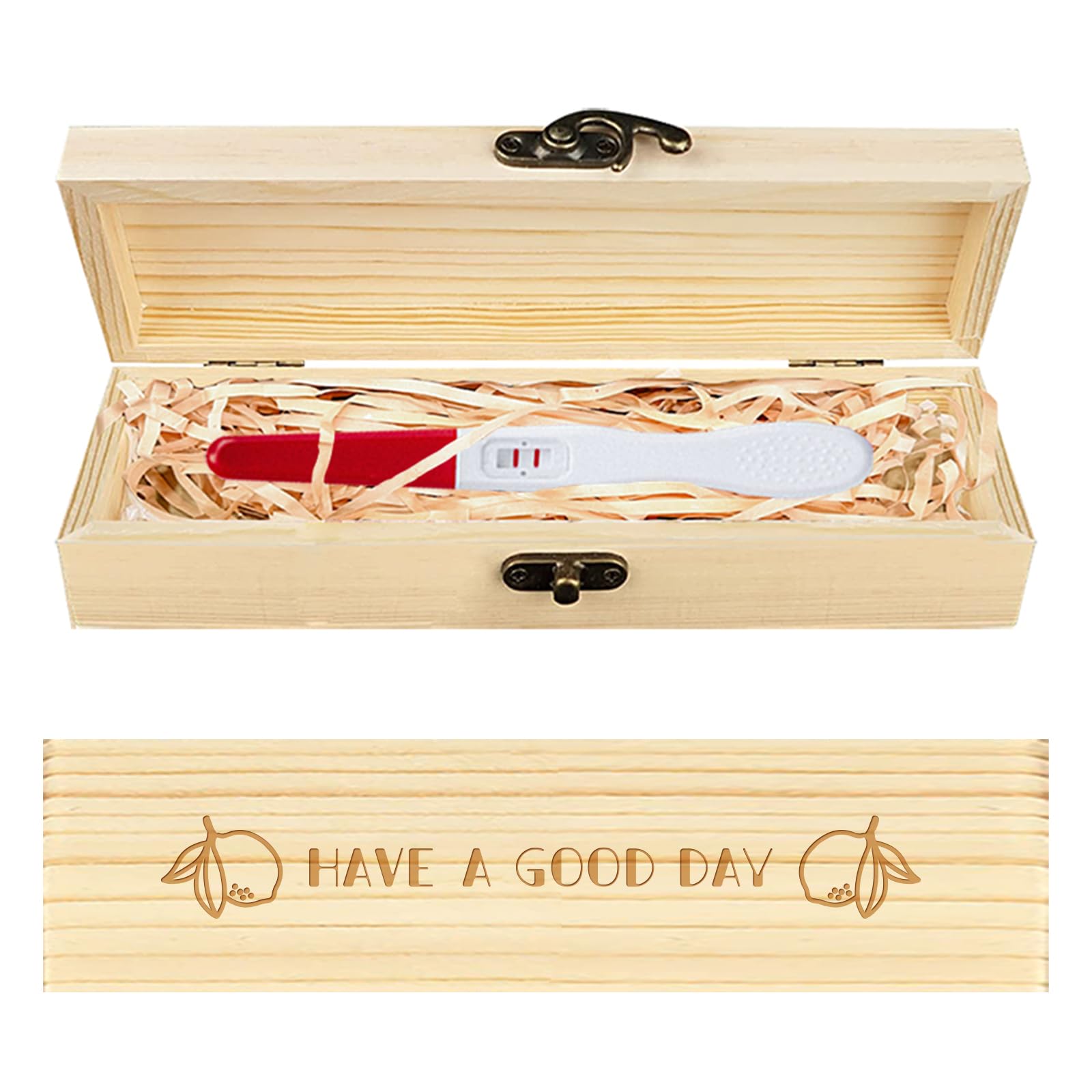 CHGCRAFT Pregnancy Keepsake Box Lemon Fruit 8×2×1.2 Inch