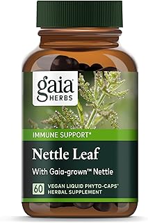 Gaia Herbs Stinging Nettle Leaf - Respiratory & Immune Health Support* - Supplement with Stinging Nettle Leaf Extract - Vegan, Gluten-Free, Soy-Free - 60 Liquid Phyto-Caps (30 Servings)