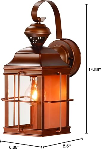Miniatura 3 de Globe Electric HZ-4144-AZ Dual Brite Luz decorativa regulable activada por movimiento, 120 Vac, 100 W, 60 Hz, 30 pies, 150 grados, bronce antiguo,