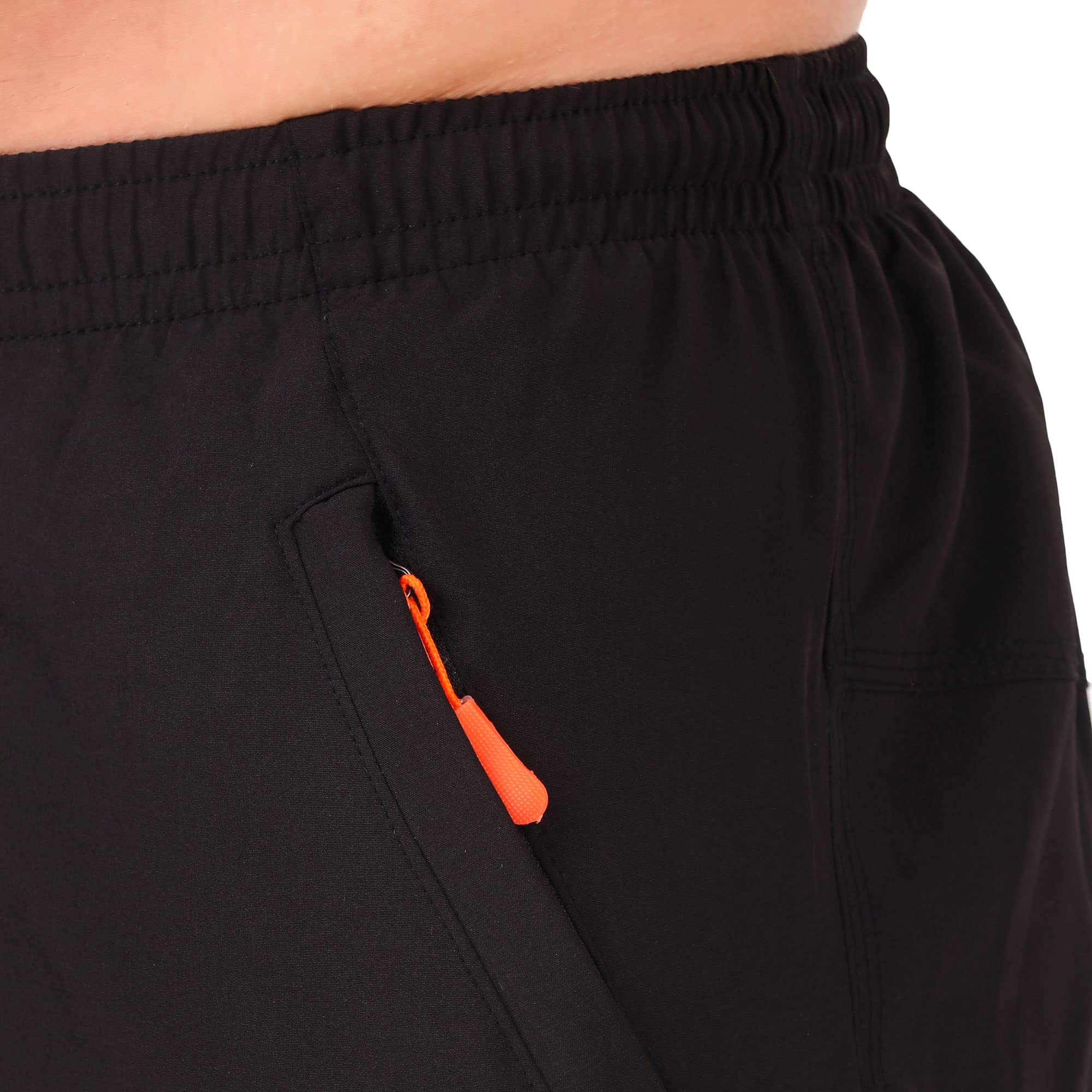 Tempest Men's Regular Fit Sports Shorts for Men Shorts with Zip Pockets Combo Pack of 2 (Black,Maroon, M) 2