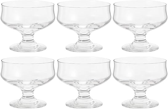 Toyo Sasaki Glass 35003HS-JAN-P Parfait Glass Home Coffee Aroma Pudding 9.64 fl oz 285 ml, Set of 6, Made in Japan, Dishwasher Safe, Dessert Glass with Feet