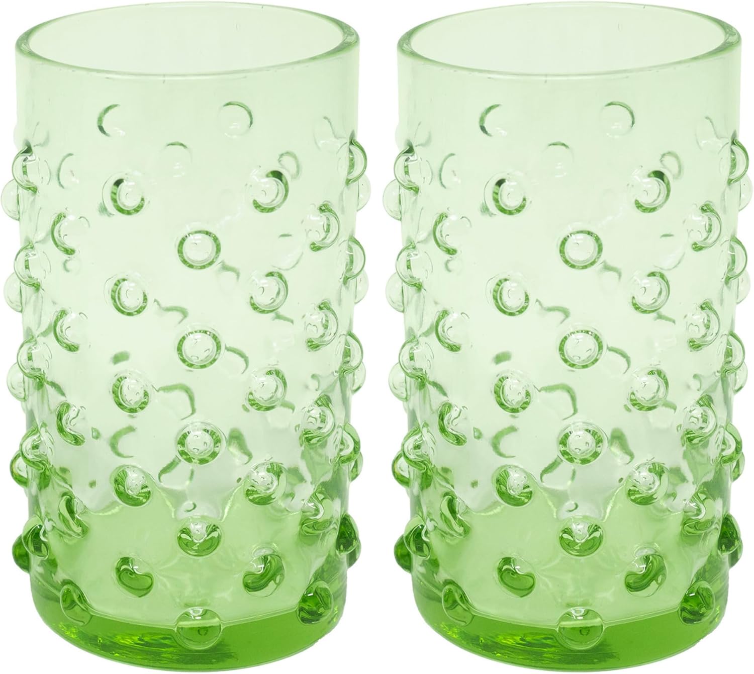 Lilly Pulitzer Highball Drinking Glasses Set for Whiskey/Bourbon/Cocktails, Glass Cups Set for Kitchen, Jade Lime