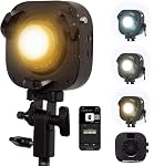 Amaran Halo 60X COB Lumière vidéo led 63W Bicolore 2700k-6500k,3,270 Lux@ 1m (Bare), Lumière de voyage ultra-compact,USB-C PD Puissance,App/NFC Control, Bowens Mount pour YouTube TikTok Studio(60, watts)
