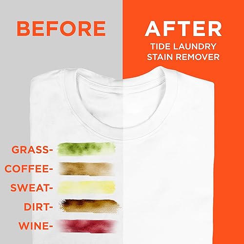 Miniatura 7 de Tide Removedor de manchas de lavandería con Oxi, ropa de rescate, tapicería, alfombra y más de Tough Stains, tratamiento de manchas, 22 onzas