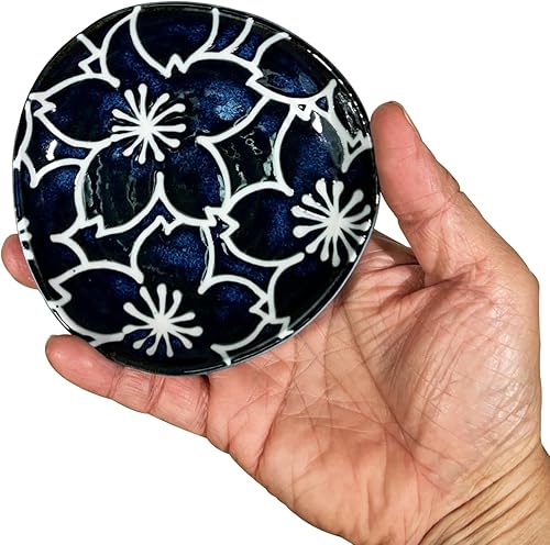 Miniatura 7 de Juego de platos y caja de regalo de 5 colores de flor de cerezo de 4.7 pulgadas, plato de aperitivo, plato de postre y plato de ensalada, fabricado