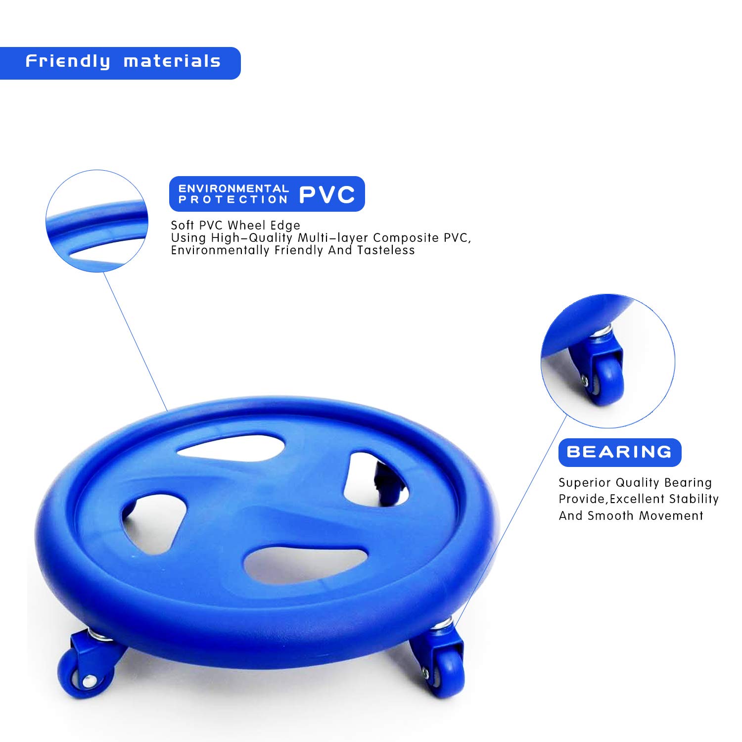 Bauchroller Bauchmuskeltrainer Trainingsrad Disc Core Coaster Core Fitness Sliders Ab Workout Equipment Easy Roller mit Kniematte für Zuhause Gym