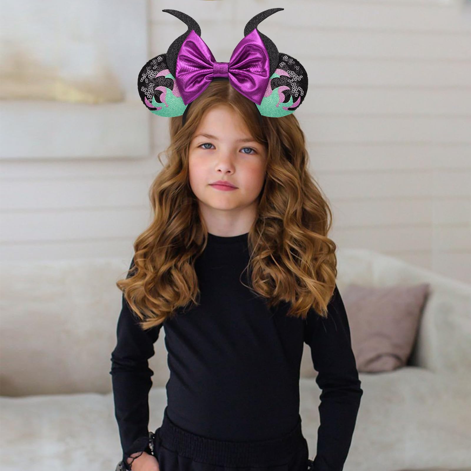 Disney Parks Maleficent Mickey Ears Headband Disney Parks Maleficent Mickey Mouse Ears | Mercari main image 2