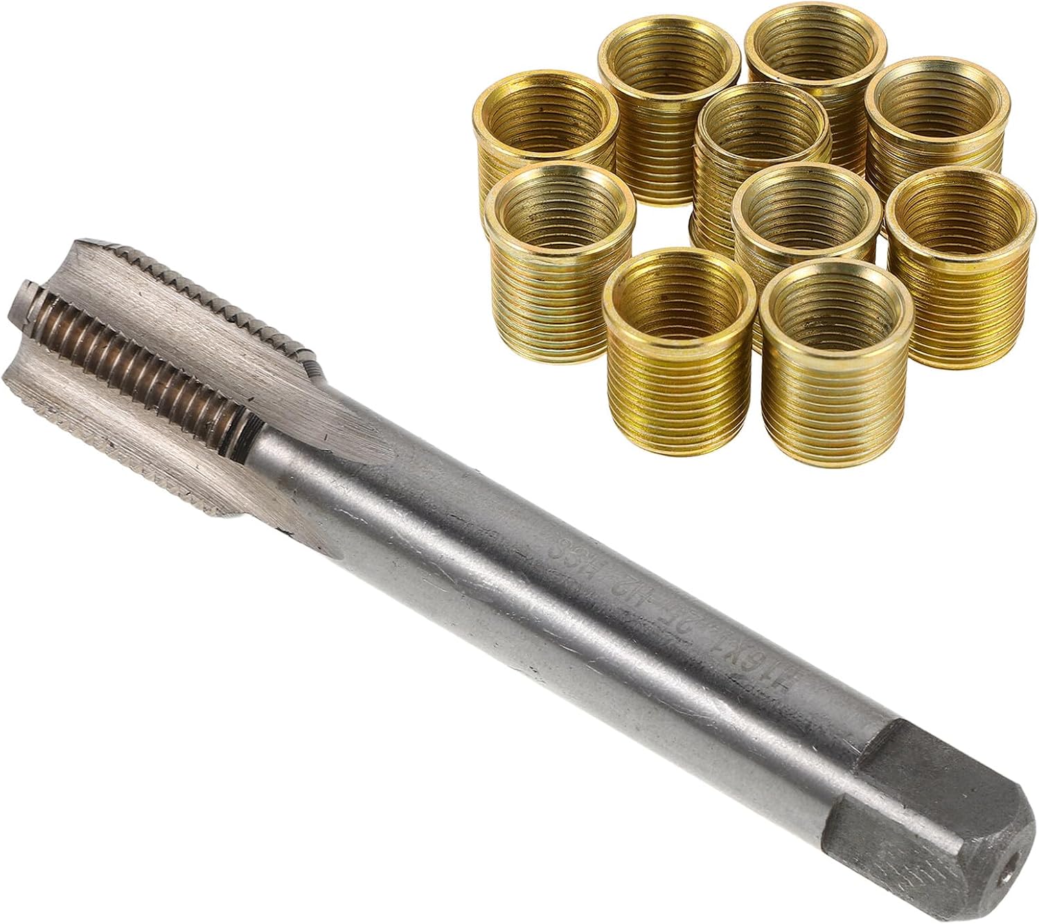 11pcs Spark Plug Thread Repair Kit M14x1.25 Automotive Engine Rethreading Tools with Inserts for Gasoline Cylinder Head Maintenance